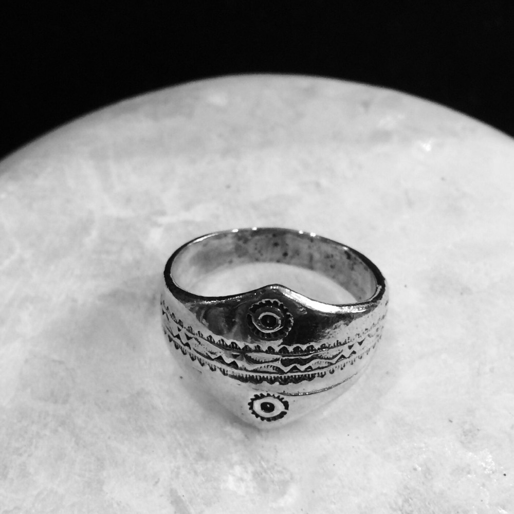 Tuareg Silver ring hand made in Cairo size 8